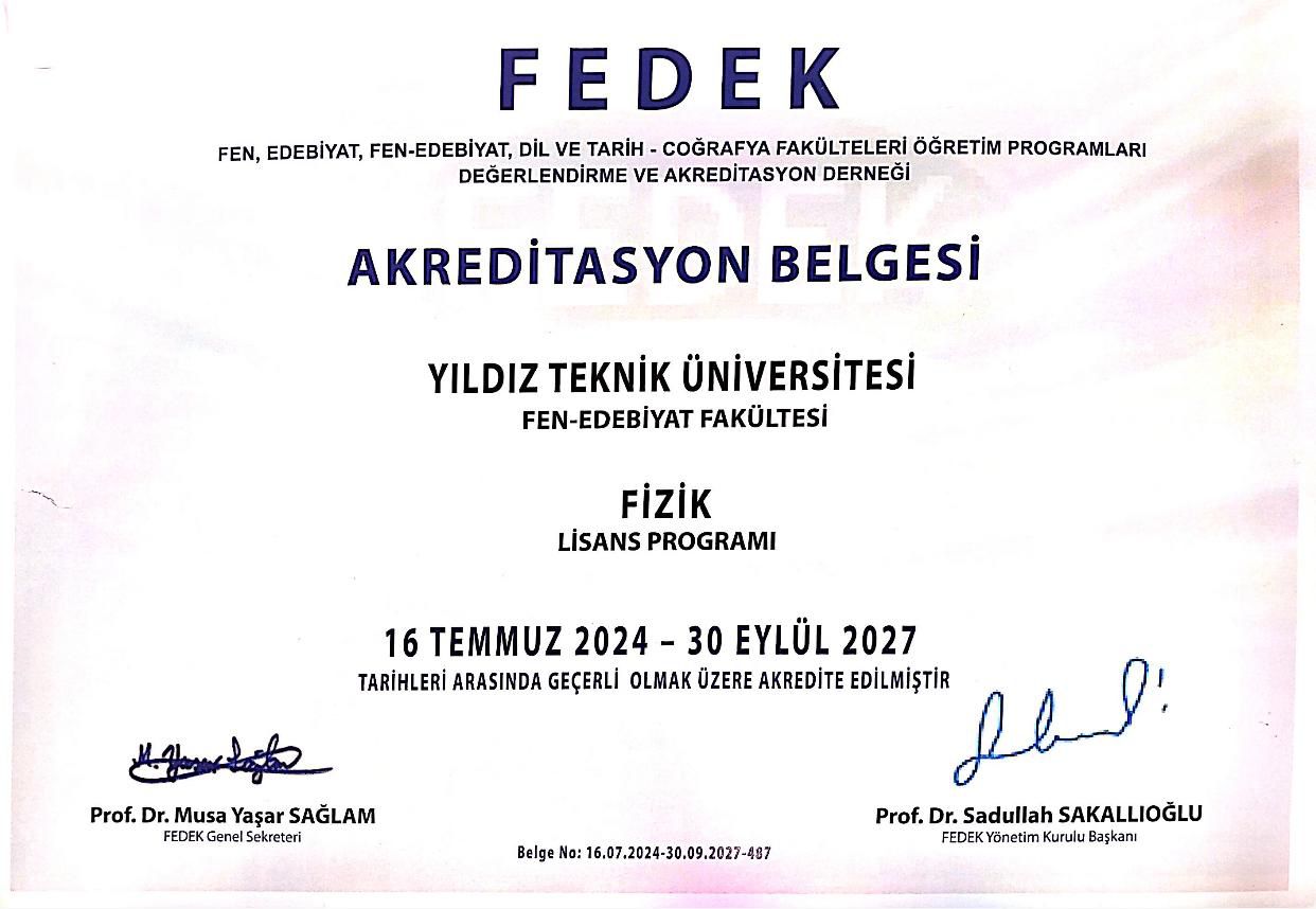 FEDEK Akreditasyon Belgesi