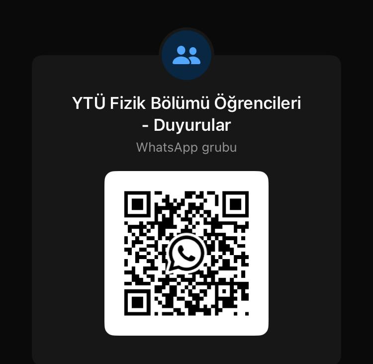 YTÜ Fizik Bölümü Öğrencileri - Duyurular